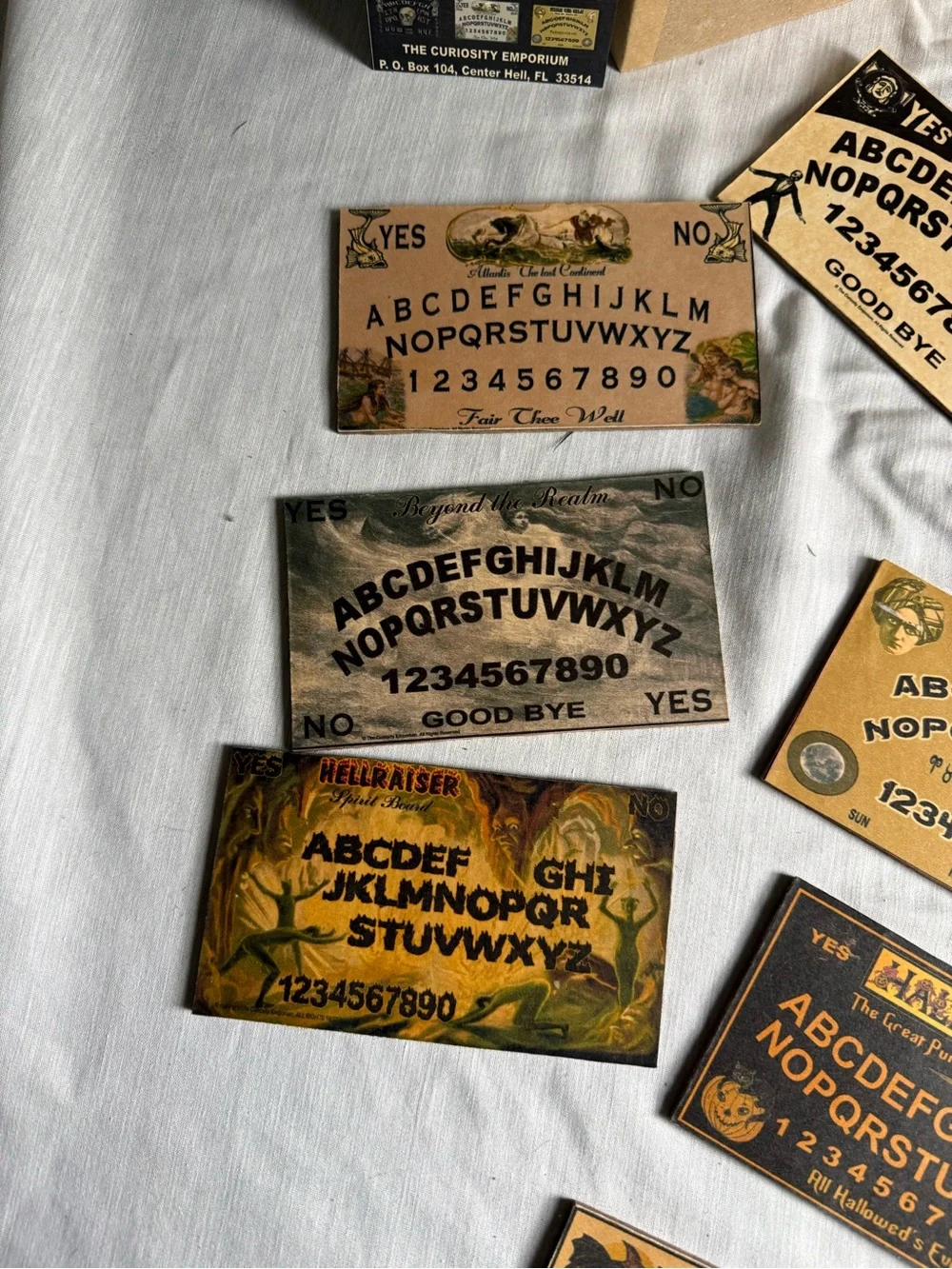 13 Talking Spirit Boards Miniature Sampler Set - Black and Red